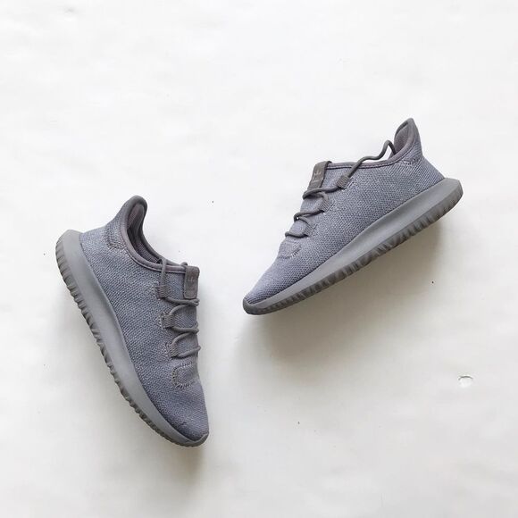 Adidas gray silver sparkle tubular sneakers VGUC size 1 youth - Picture 1 of 8